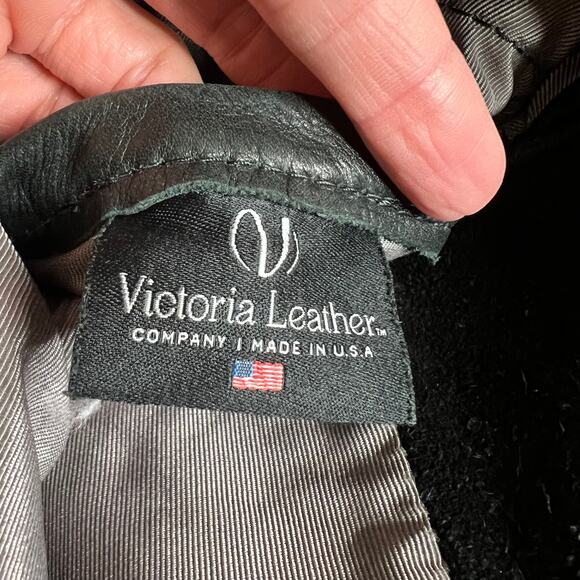 Victoria Leather Co Shoulder Bag Large Black Pebbled Leather Droplet Crossbody - Picture 10 of 15